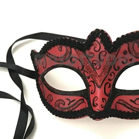 MasqStudio Girls Black Gold Silver Masquerade Ball Mask Cosplay Mardi Gras Prom - Picture 3 of 4